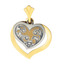 Серебряная подвеска Сердце с позолотой 10040418А06